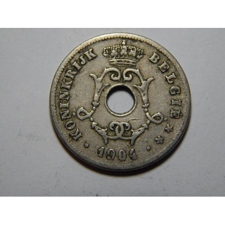 Belgie N. legenda 10 Centimes 1904 VF-XF č37486 