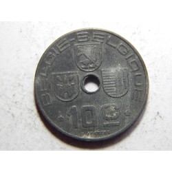 Belgie N. legenda 10 Centimes 1944 Zn VF č37175 