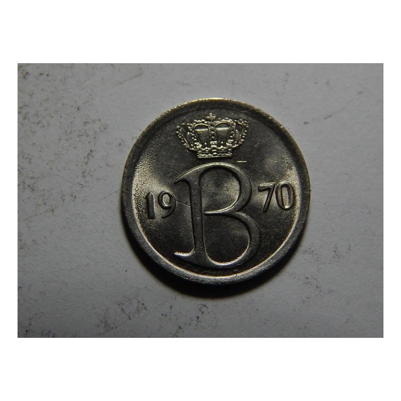 Belgie N. legenda 25 Centimes 1970 UNC č37634 Belgie N. legenda 25 Centimes 1970 UNC č37634