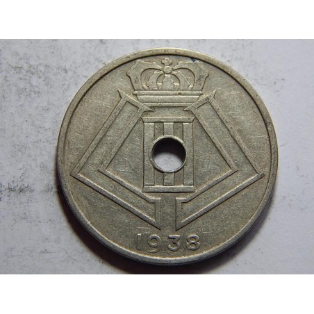 Belgie N. legenda 25 Centimes 1938 XF č36645 