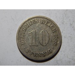 Německo Císařství 10 Pfennig 1888 A VF č20824 