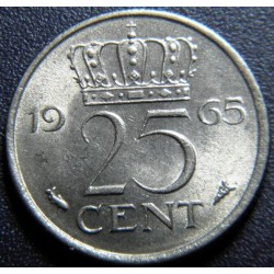 Nizozemí 25 Cents 1965 XF č33467