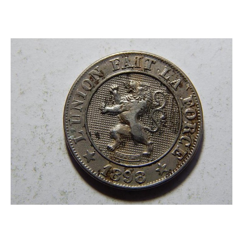 Belgie F. legenda 10 Centimes 1898 R XF č23032 Belgie F. legenda 10 Centimes 1898 R XF č23032