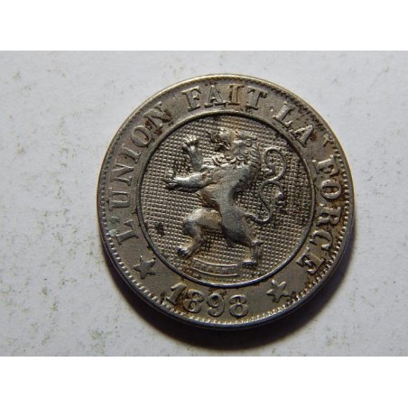 Belgie F. legenda 10 Centimes 1898 R XF č23032