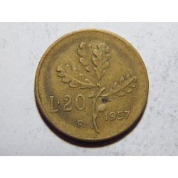 Italie 20 Lire 1957 XF č20837 