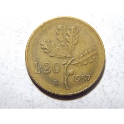 Italie 20 Lire 1957 XF č20813 