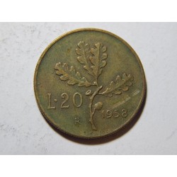 Italie 20 Lire 1958 XF č21060 