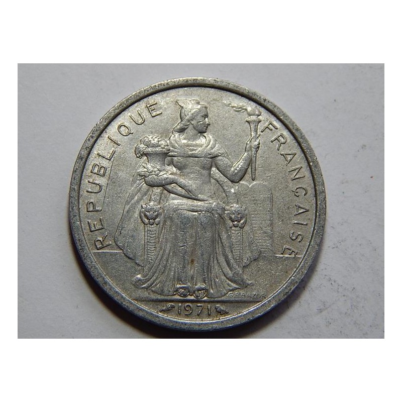 New Caledonia 2 Francs 1971 R XF-UNC č21854 New Caledonia 2 Francs 1971 R XF-UNC č21854
