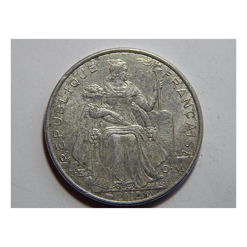 New Caledonia 5 Francs 2002 RR XF č21885 New Caledonia 5 Francs 2002 RR XF č21885