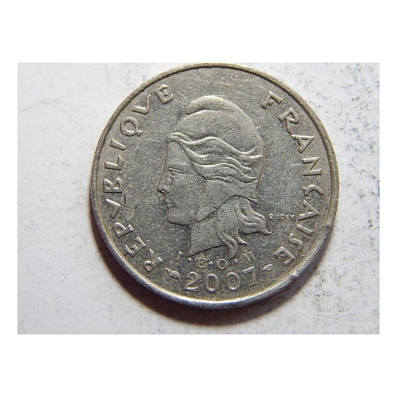 New Caledonia 10 Franc 2007 RR XF č21790 New Caledonia 10 Franc 2007 RR XF č21790