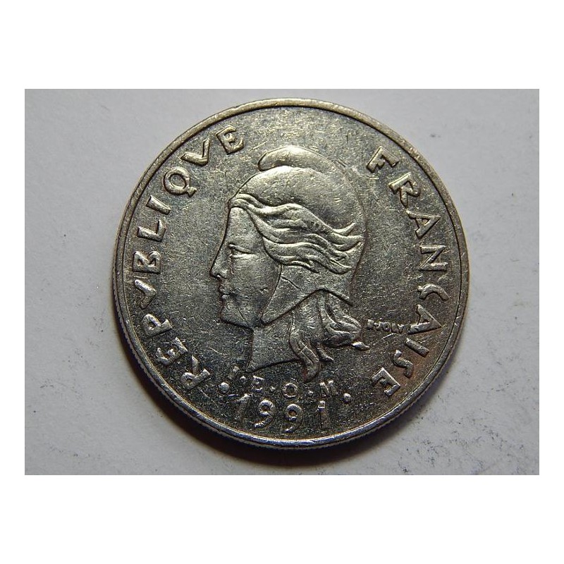 New Caledonia 20 Francs 1991 RR VF-XF č21861 New Caledonia 20 Francs 1991 RR VF-XF č21861
