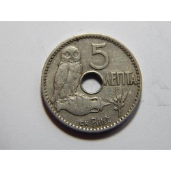 Řecko 5 Lepta 1912 varianta B XF č21144