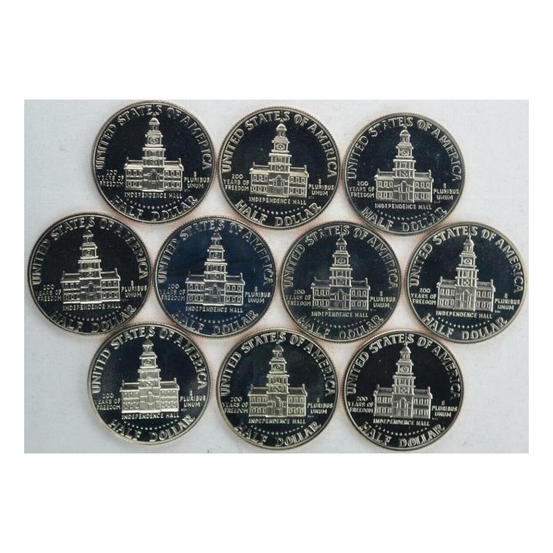 USA 1x mince ½ Dollar 1976 S výroční Kennedy R PROOF čŠU002 USA 1x mince ½ Dollar 1976 S výroční Kennedy R PROOF čŠU002