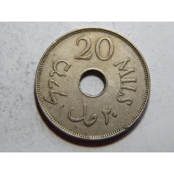 Palestina 20 Mils 1935 RR XF č00141