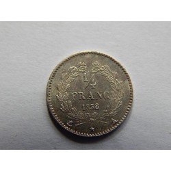 Francie ¼ Francs 1838 A RR Ag UNC č00772