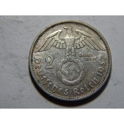 Německo 3. Říše 2 Mark 1937 F Ag XF č24099
