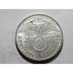 Německo 3. Říše 2 Mark 1938 E Ag XF-UNC č24161