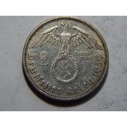 Německo 3. Říše 2 Mark 1939 A Ag XF č24367
