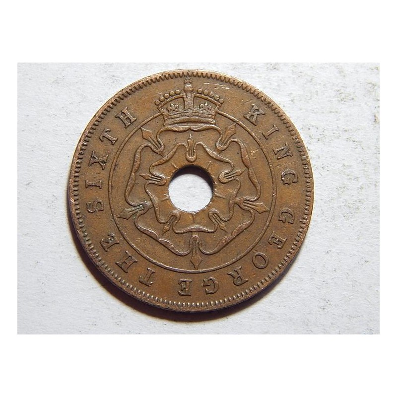 Rhodesia (Zimbabwe) 1 Penny 1951 R XF č25843 Rhodesia (Zimbabwe) 1 Penny 1951 R XF č25843