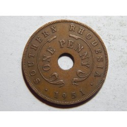 Rhodesia (Zimbabwe) 1 Penny 1951 R XF č25843