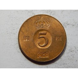 Švédsko 5 Öre 1970 U XF č31171