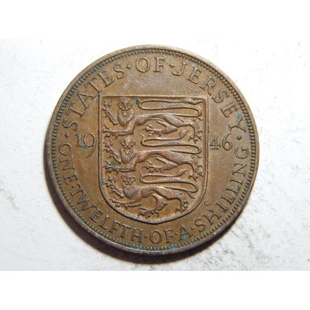 Jersey 1/12 Shilling 1946 RR XF č12168