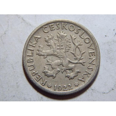 Československo 1 Koruna 1922 XF-UNC č29544 