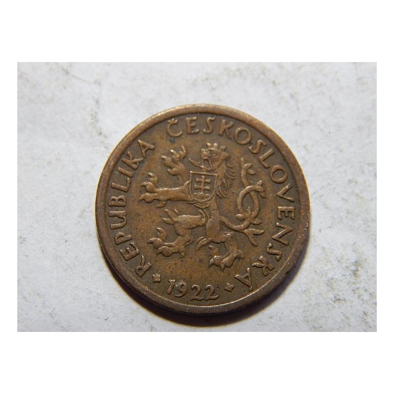 Československo 10 Haléřů 1922 XF č29425 Československo 10 Haléřů 1922 XF č29425