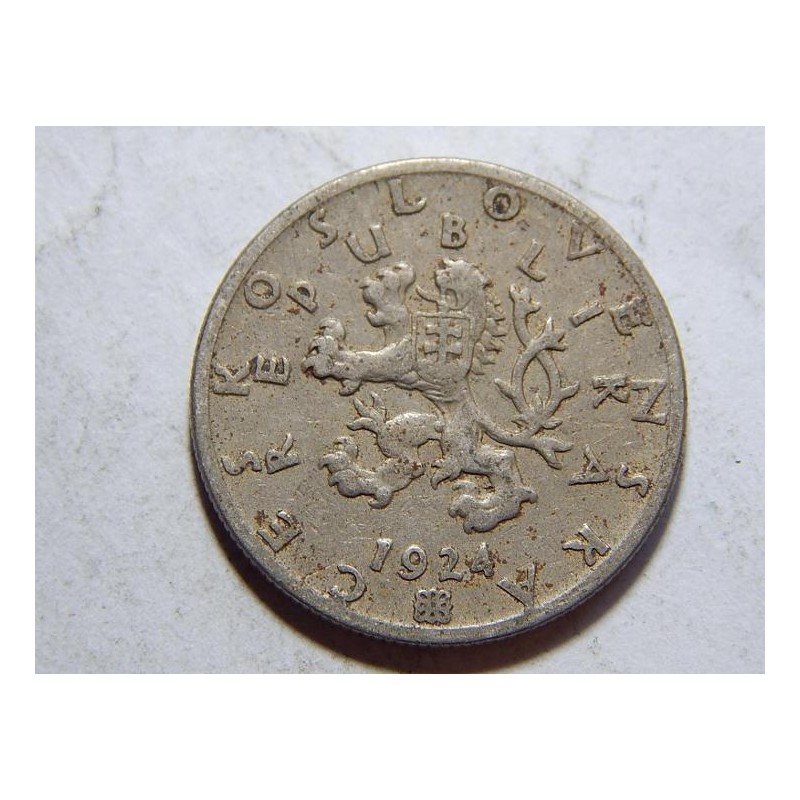 Československo 50 Haléřů 1924 VF-XF č29320 Československo 50 Haléřů 1924 VF-XF č29320