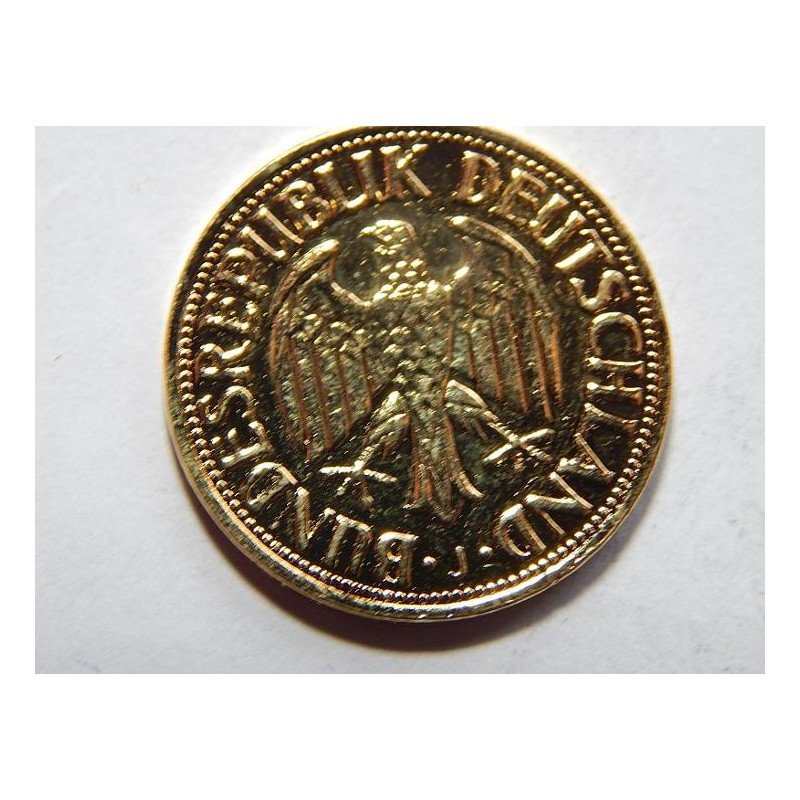 Německo BRD pozlacená 1 Mark 1972 J XF č23173 Německo BRD pozlacená 1 Mark 1972 J XF č23173