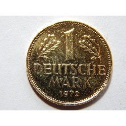 Německo BRD pozlacená 1 Mark 1972 J XF č23173 