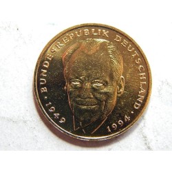 Německo BRD pozlacená 2 Mark 2001 D UNC č23013 