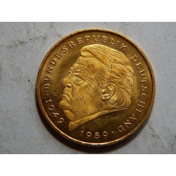 Německo BRD pozlacená 2 Mark 1990 J XF č23001 