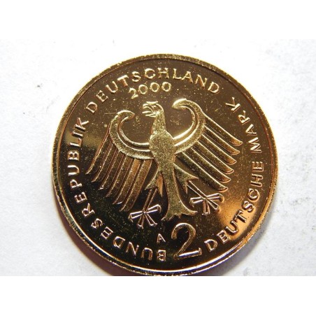 Německo BRD pozlacená 2 Mark 2000 A UNC č23183 
