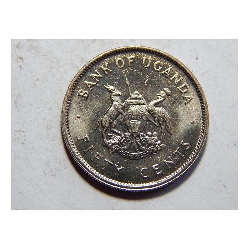 Uganda 50 Cents 1976 UNC č24453 Uganda 50 Cents 1976 UNC č24453