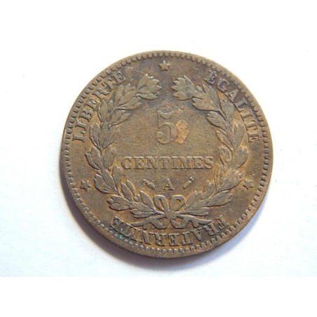 Francie 5 Centimes 1882 A R VF-XF č31518