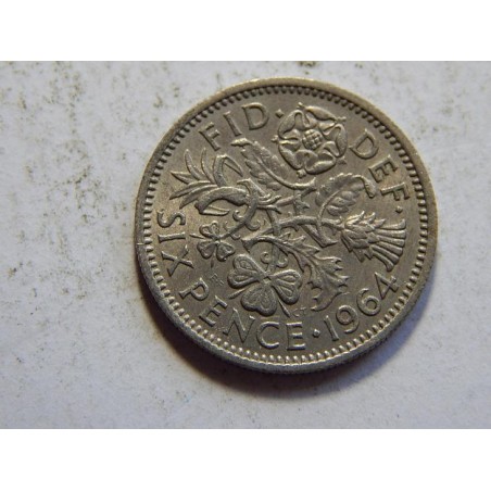 Anglie 6 Pence 1964 XF č31704