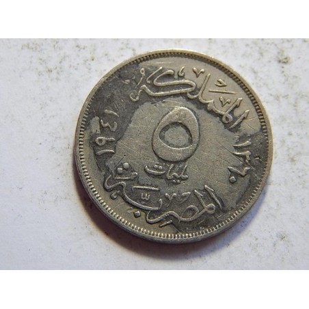 Egypt 5 Milliemes 1941 VF č31702 