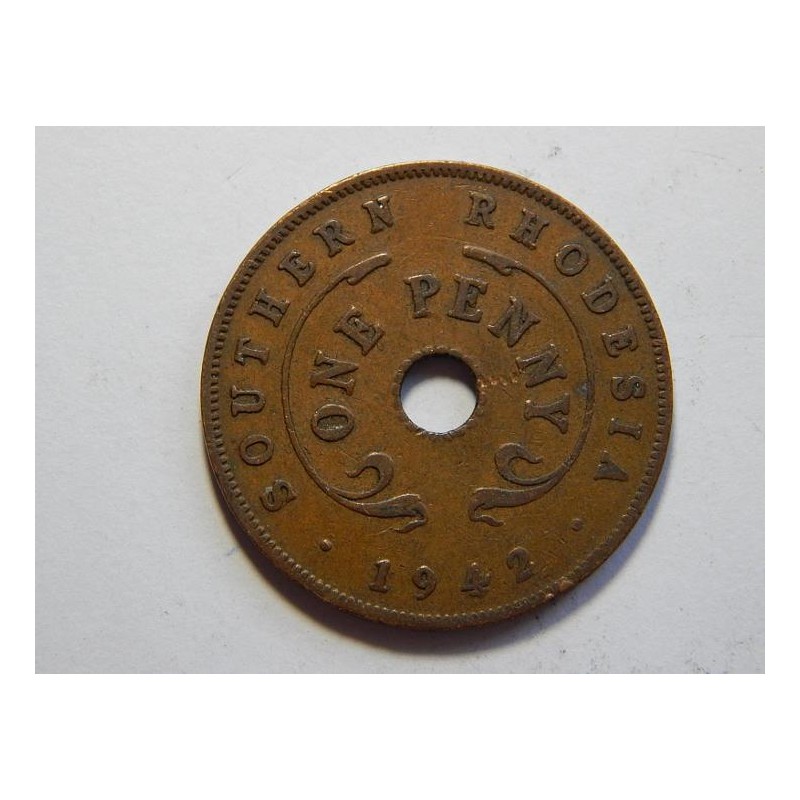 Rhodesia 1 Penny 1942 RR XF č31508 Rhodesia 1 Penny 1942 RR XF č31508