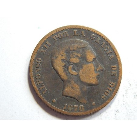 Španělsko 10 Centimos 1878 OM VF č31532 