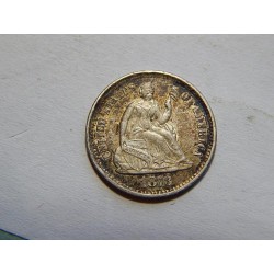 USA ½ Dime 1873 S RR Ag UNC č00805