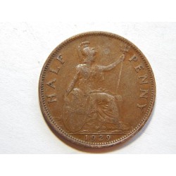 Anglie ½ Penny 1929 XF č35376 