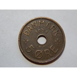 Dánsko 5 Ore 1928 N GJ XF č35449