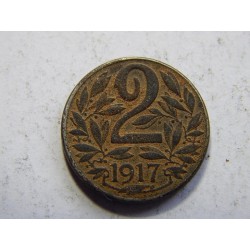František Josef I. 2 Heller 1917 VF č32906 