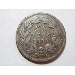 Portugalsko 20 Reis 1883 VF č35414