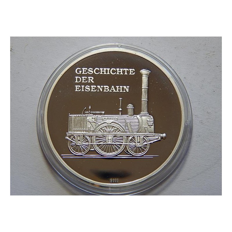 Německo Ag medaile vlak Kuala Lumpur 40 mm 20 g Ag 999 PROOF čŠU012 Německo Ag medaile vlak Kuala Lumpur 40 mm 20 g Ag 999 PROOF čŠU012