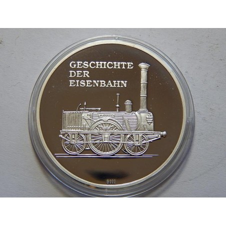 Německo Ag medaile vlak Kuala Lumpur 40 mm 20 g Ag 999 PROOF čŠU012