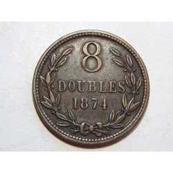 Guernsey 8 Doubles 1874 RRR XF č21645