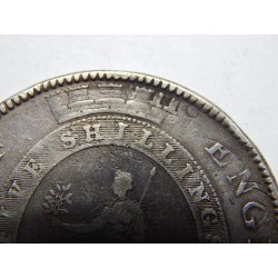 Anglie 5 Shillings 1804 přeražba 8 Reales Spain Ag VF RRRR č00740