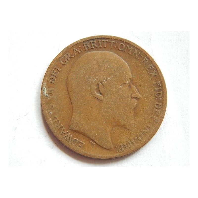 Anglie 1 Penny 1908 F-VF č25772 Anglie 1 Penny 1908 F-VF č25772
